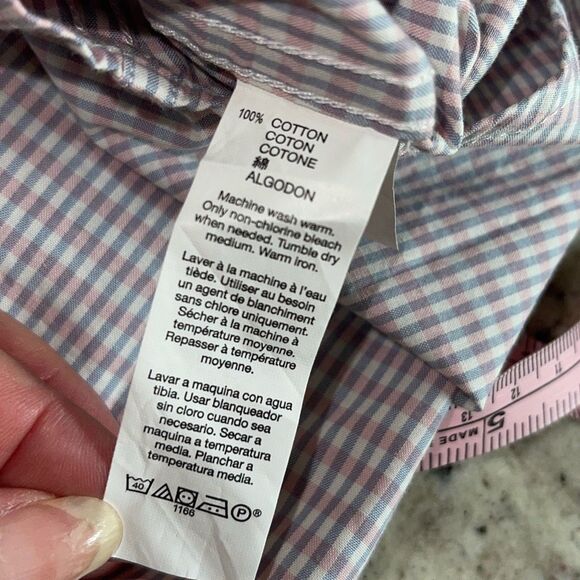 Gap Mens Plaid Slim Fit Long Sleeve‎ Button Down Shirt Multicolor Large NWT - Picture 6 of 8